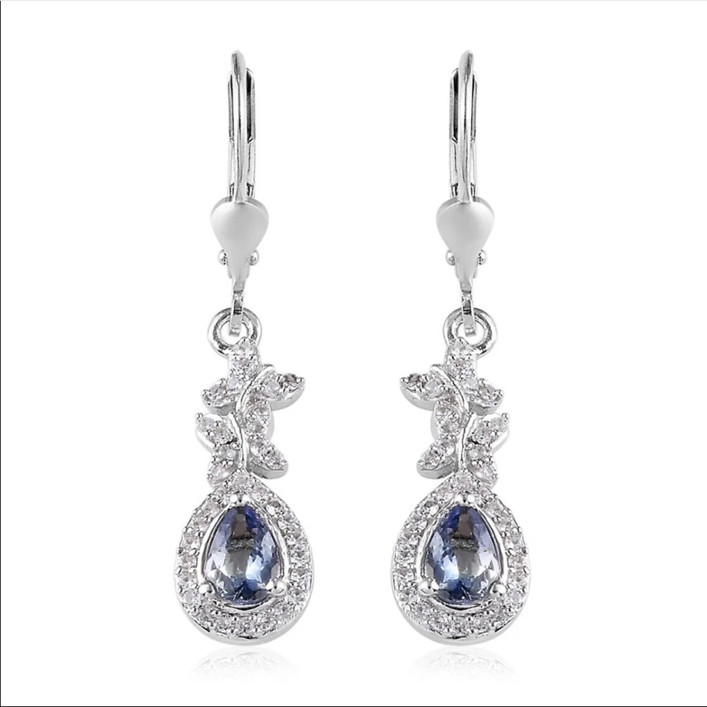 1.28 ctw Peacock Tanzanite earrings